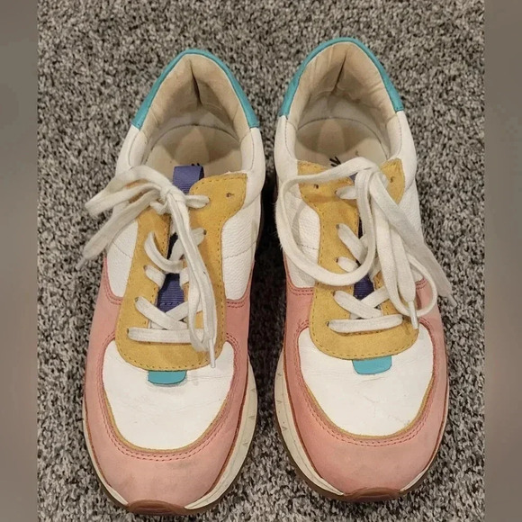 Madewell Kickoff Trainer Sneakers Colorblock Leather Womens Size 7 Mens 5.5 - Picture 5 of 8